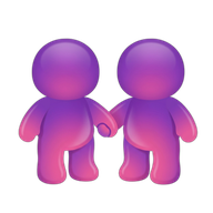 Jelly friends holding hands